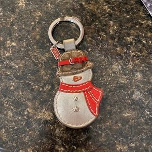 Coach snowman keychain